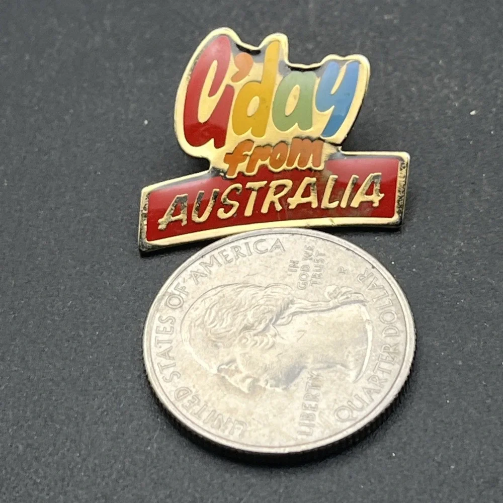 G'Day From Australia Souvenir Travel Lapel‎ Hat Pin